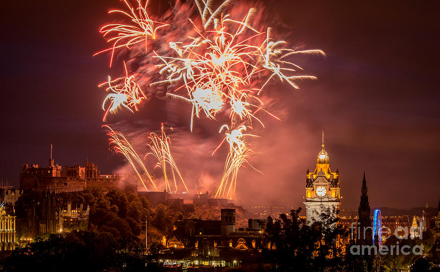 Edinburgh Festival Fireworks Photograph by Keith Thorburn LRPS EFIAP