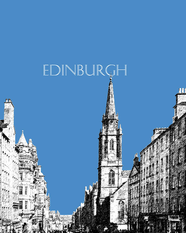 Edinburgh Skyline The Royal Mile - Slate Digital Art by DB Artist