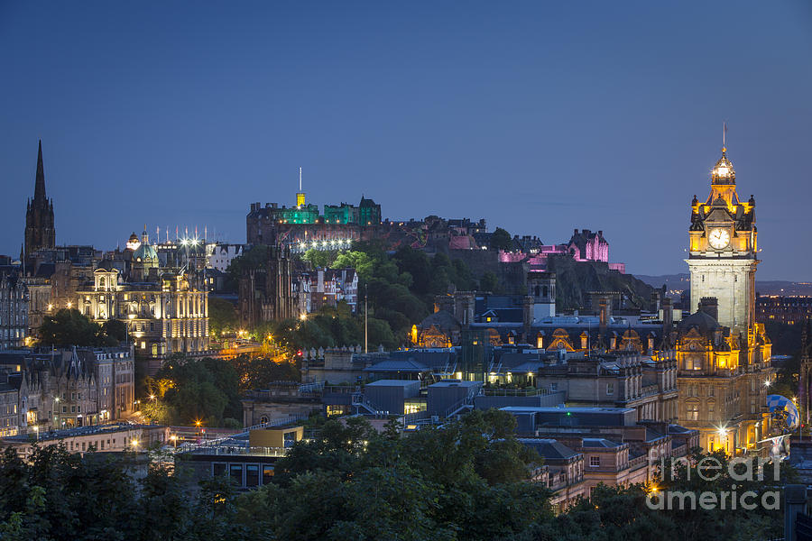 Edinburgh Twilight Photograph by Brian Jannsen