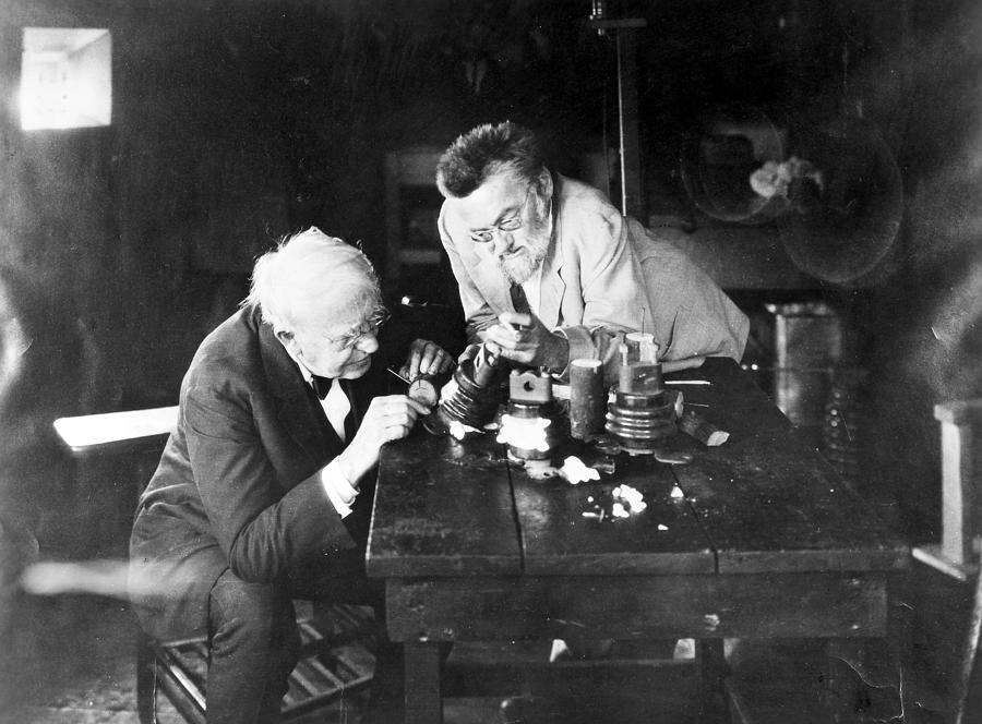 Edison & Steinmetz, 1922 Photograph by Granger