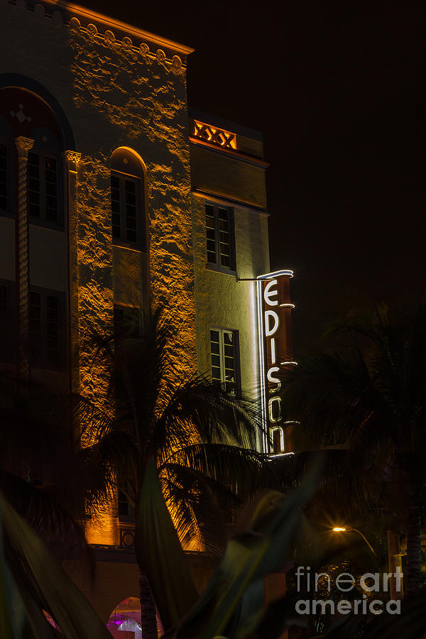 Edison Hotel South Beach Photograph by Rene Triay FineArt Photos