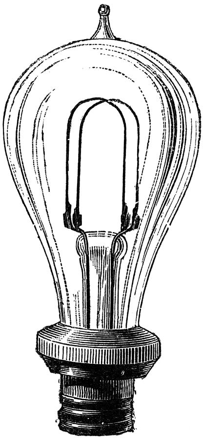 EDISON LAMP, 19th CENTURY Photograph by Granger