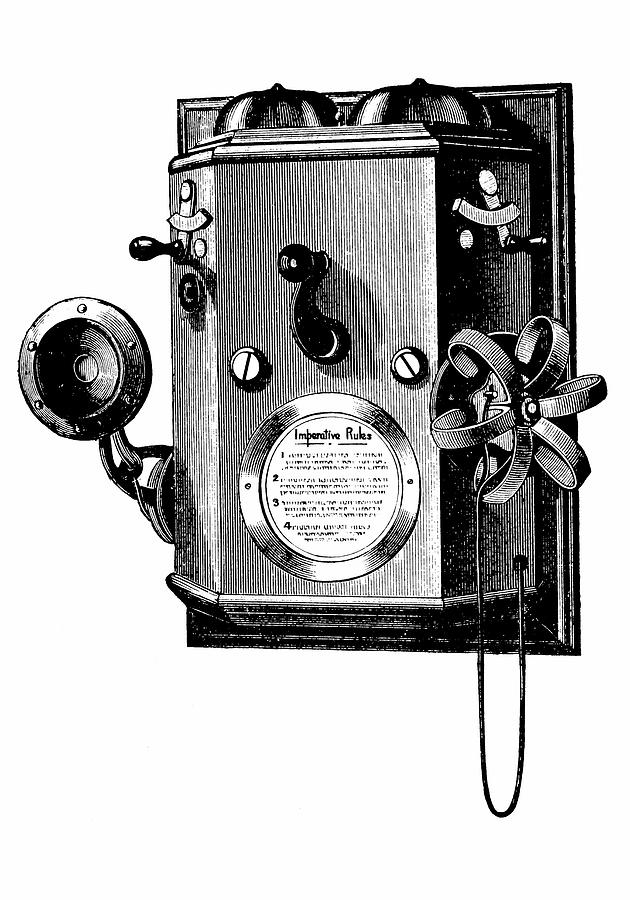 Edison Photograph - Edison Telephone In A Wall-mounted Box by Universal History Archive/uig