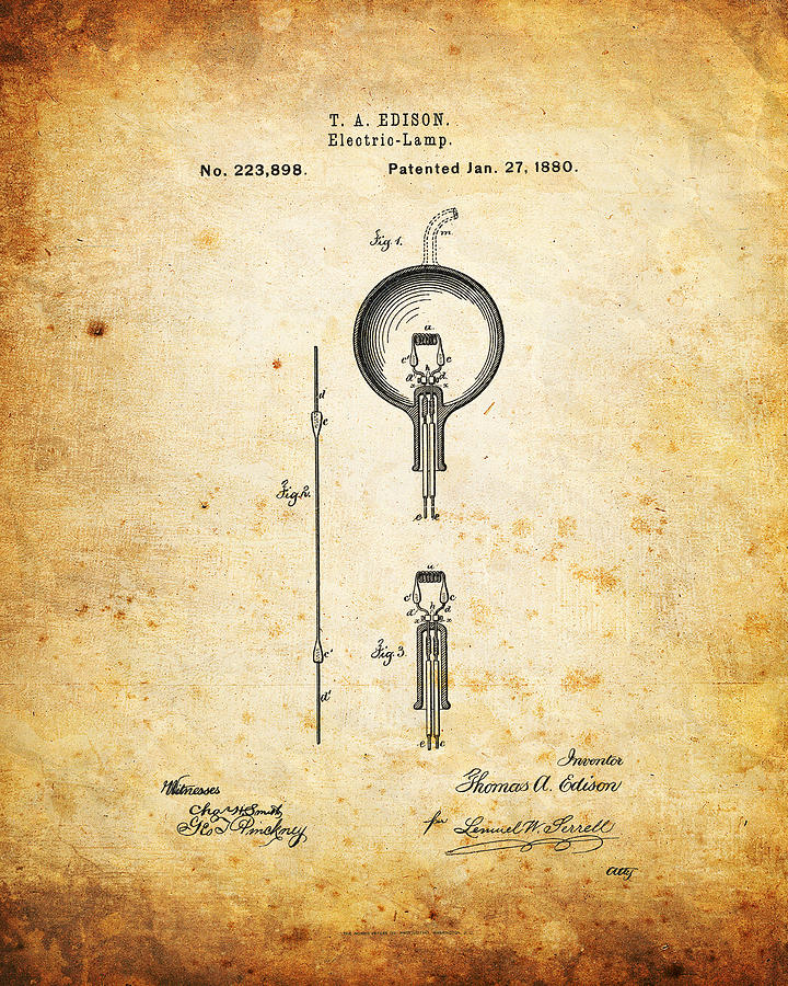 Edisons Patent Photograph by Ricky Barnard