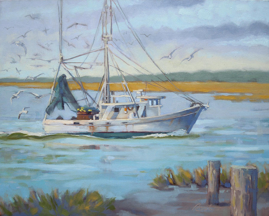 Sport Fishing Boat Paintings for Sale - Fine Art America