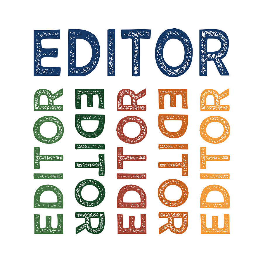 Typography Digital Art - Editor Cute Colorful by Flo Karp