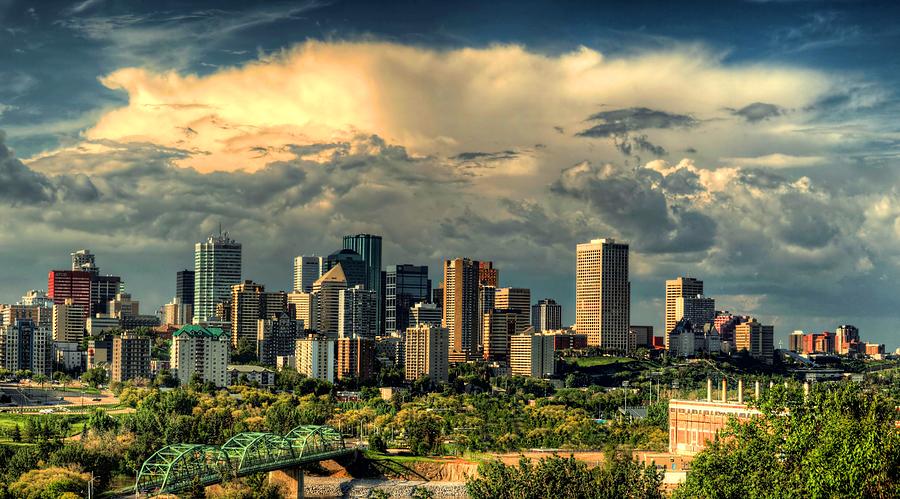 City Photograph - Edmonton Alberta Canada Skyline  by Movie Poster Prints