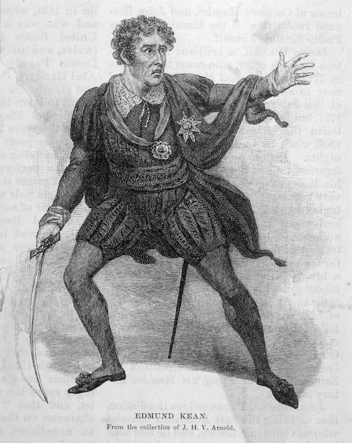 Edmund Kean Actor, As Hamlet Drawing by Mary Evans Picture Library