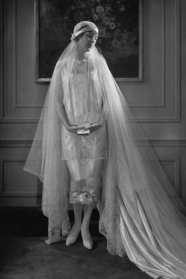 Edna Johnson In A Bridal Gown by Edward Steichen