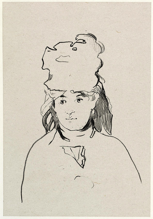 Edouard Manet Drawing - Edouard Manet, Berthe Morisot, French, 1832 - 1883 by Quint Lox