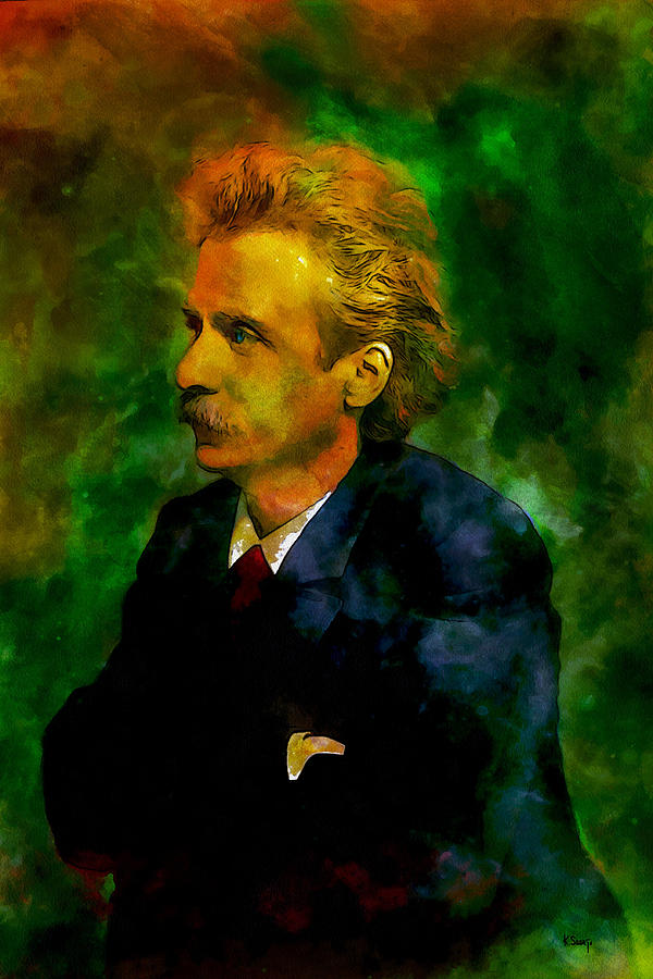 Edvard Grieg Digital Art by Kai Saarto