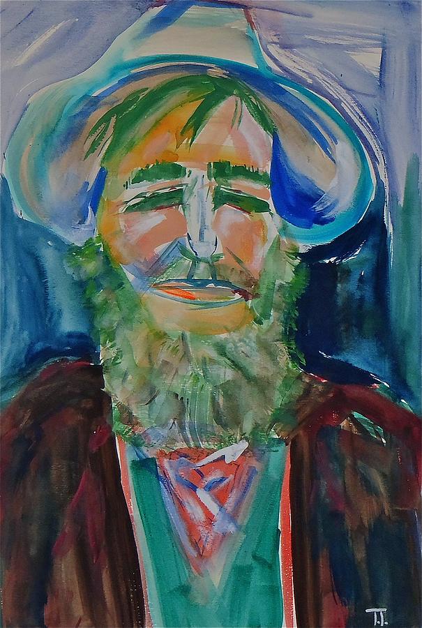 Edward Abbey Painting by Troy Thomas