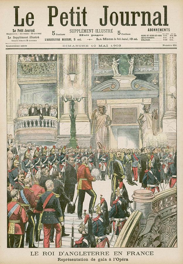 Edward Vii Attends The Paris Opera Drawing by Mary Evans Picture ...