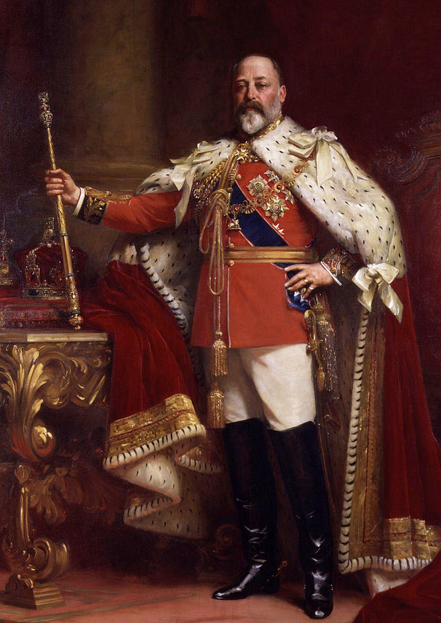 Edward VII in Coronation Robes Painting by Mountain Dreams