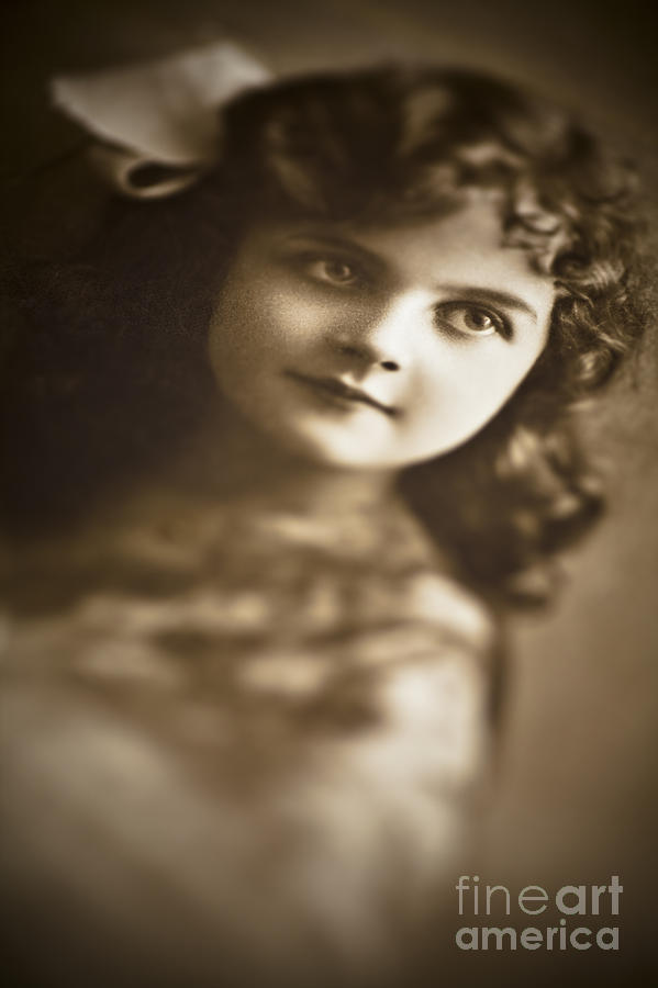 Portrait Photograph - Edwardian Young Girl by Jan Bickerton