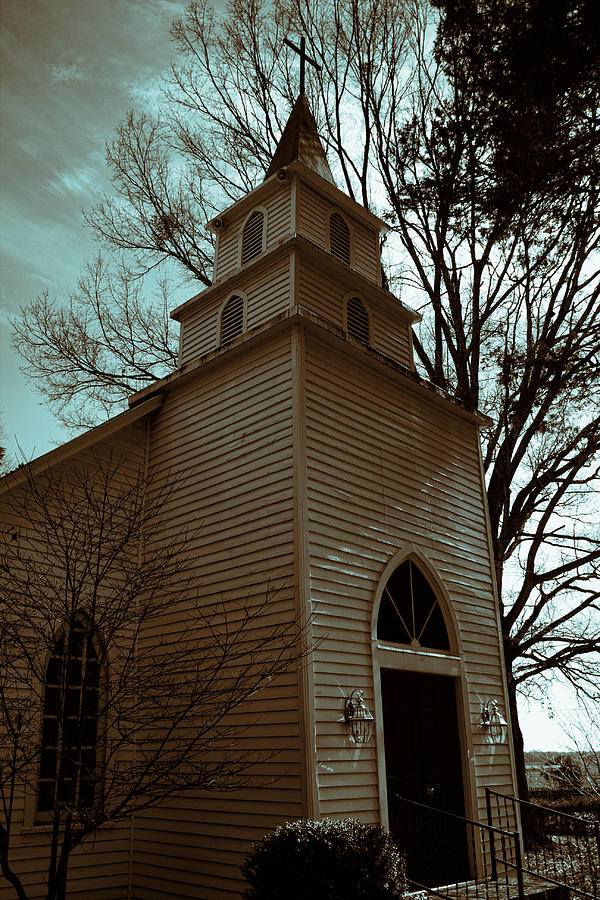 Eerie Gothic Revival Historic Church Photograph by Kathy Clark