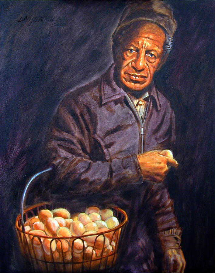 Egg Man Painting by John Lautermilch