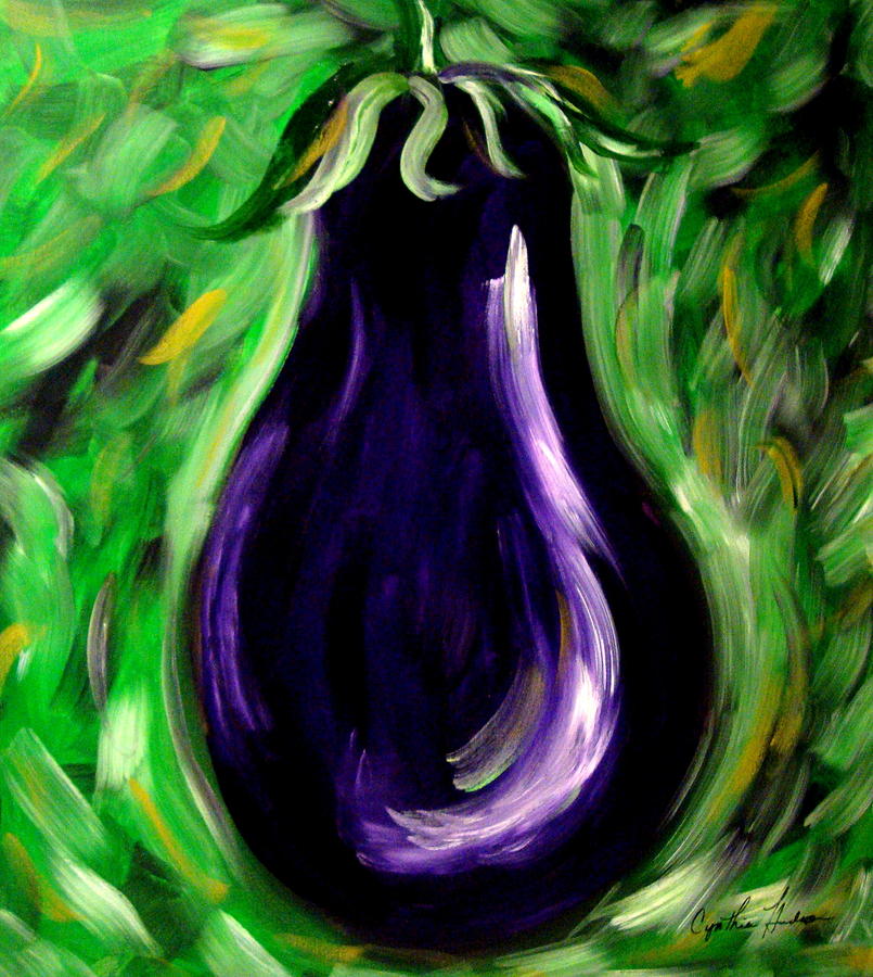 Eggplant Painting by Cynthia Hudson