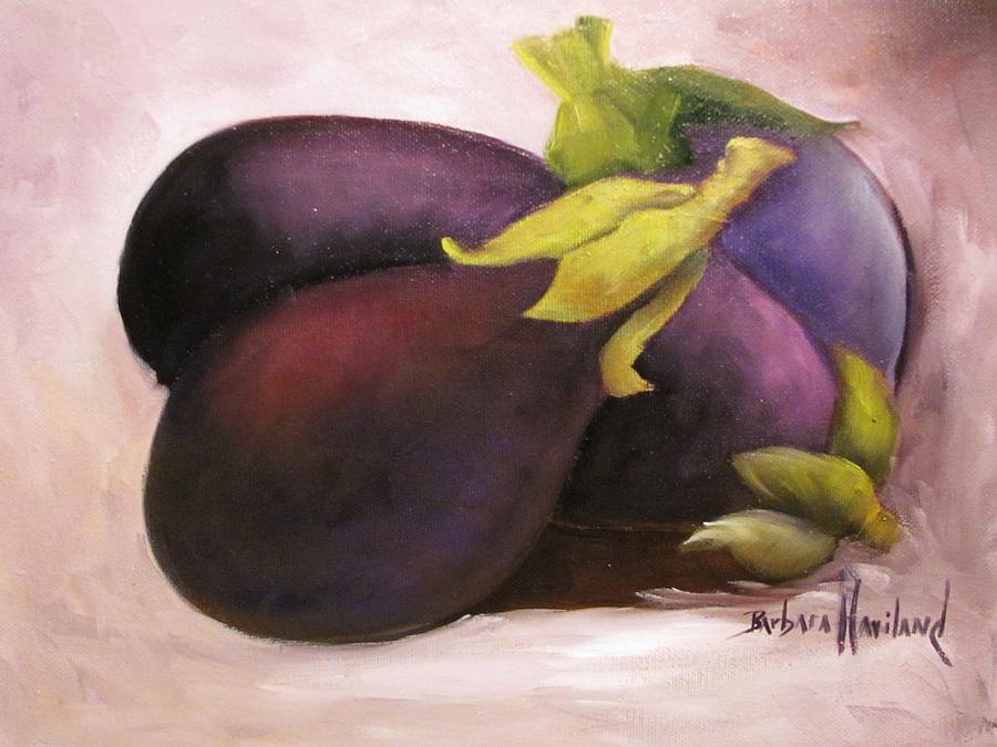 Eggplant Three Painting by Barbara Haviland