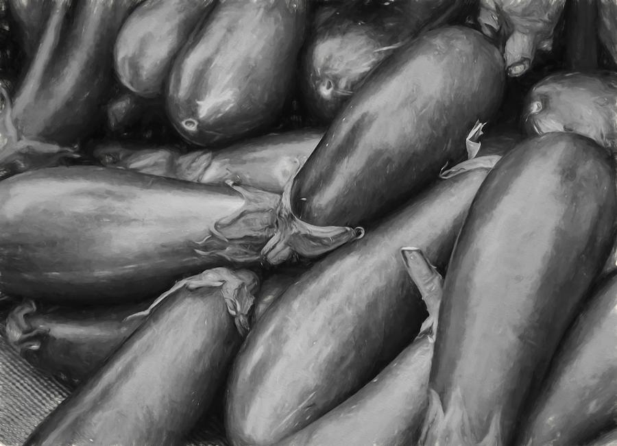 Eggplants 3 Photograph by John Hoey