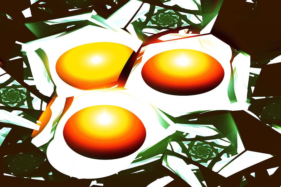 Computer Digital Art - Eggs for Breakfast by Anastasiya Malakhova