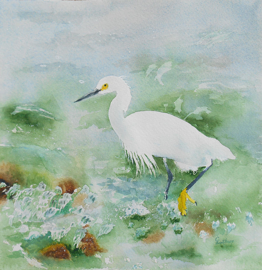 Egret 2 Painting by Christine Lathrop