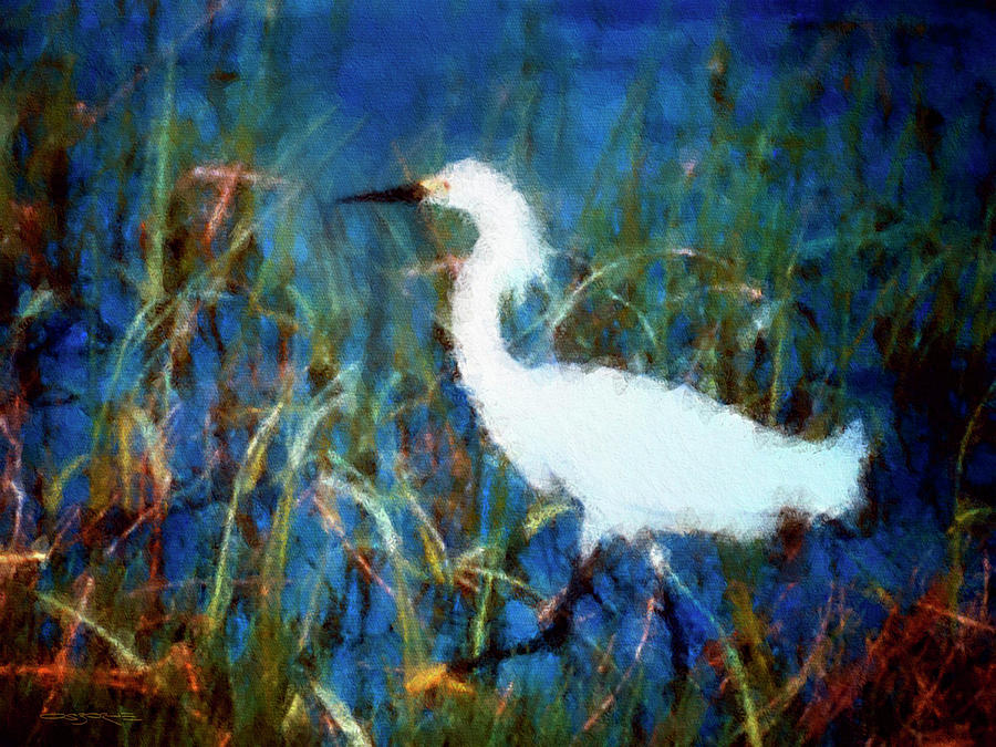 Egret  Painting by Patrick J Osborne
