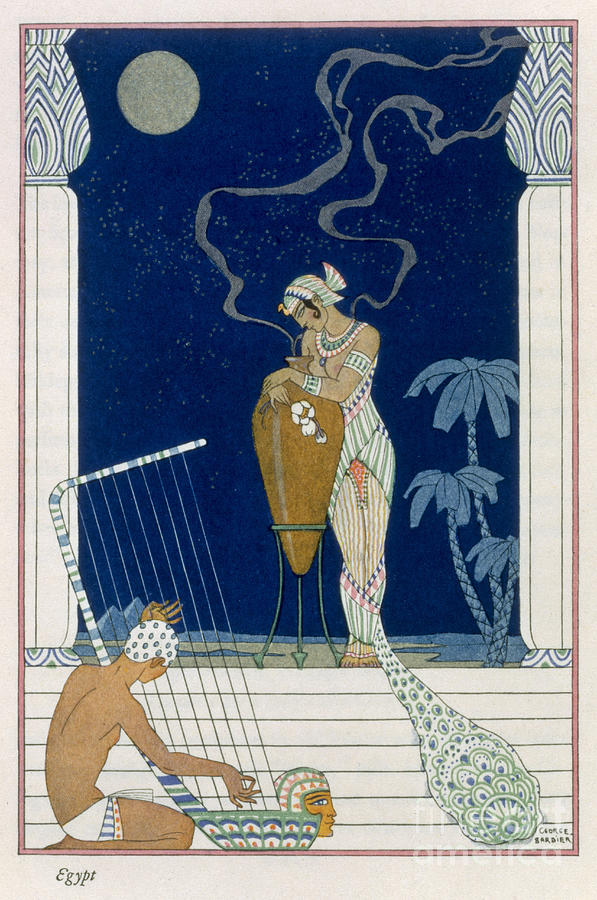 Egypt, from The Art of Perfume by Barbier Painting by Georges Barbier ...
