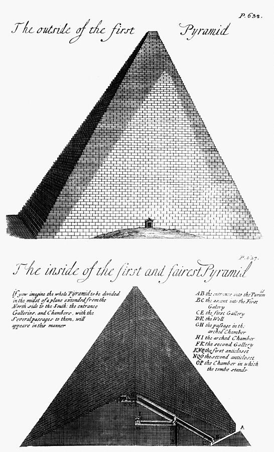 Egypt: Pyramid Diagram Photograph by Granger