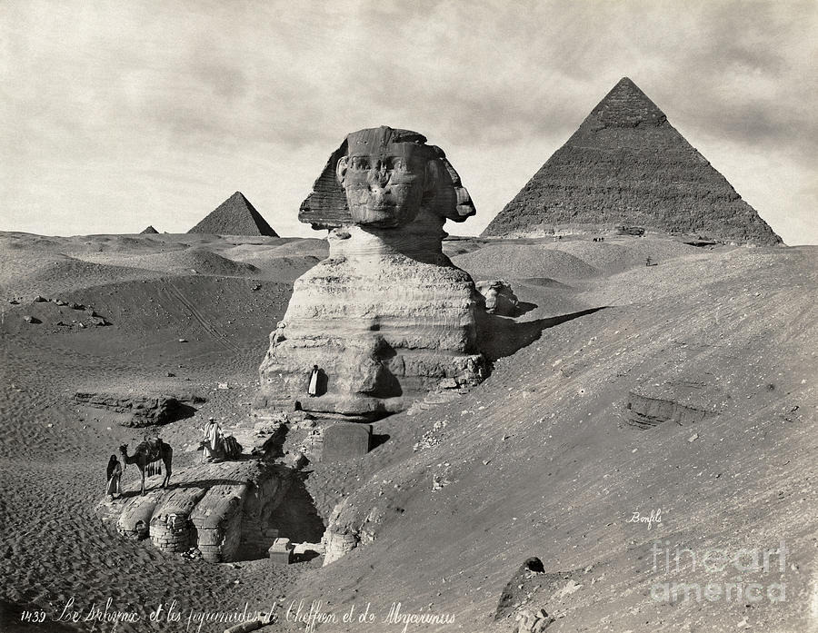 Egypt: Pyramids And Sphinx Photograph by Granger