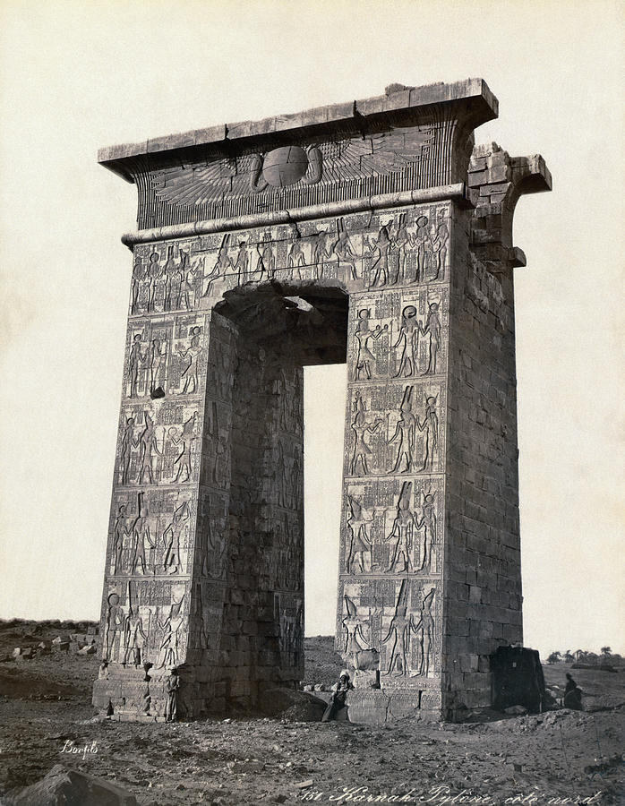 Egypt Thebes Pylon Photograph by Granger