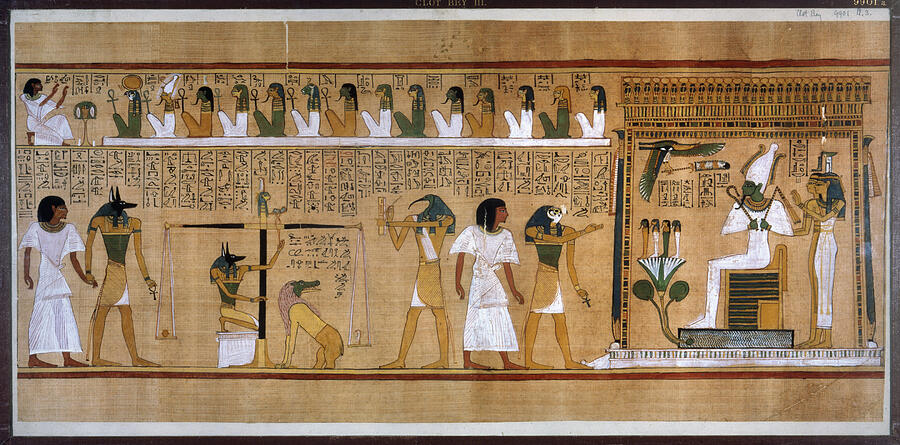 Egypt Weighing Of Souls Painting by Granger