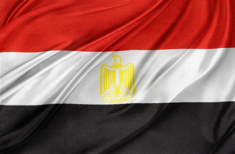 Flag Photograph - Egyptian flag by Les Cunliffe