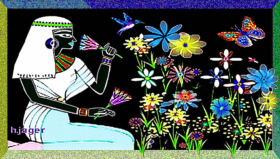 Egyptian Flower  Garden Digital Art by Hartmut Jager