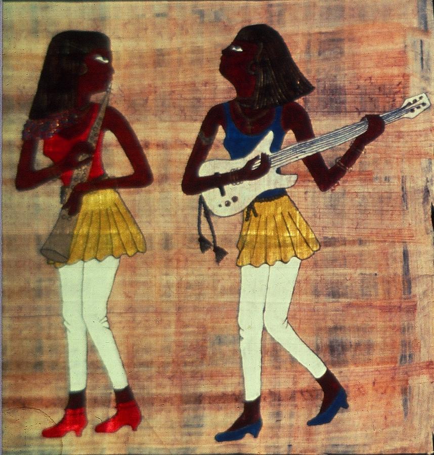 Egyptian Musicians Painting by Karen Buford