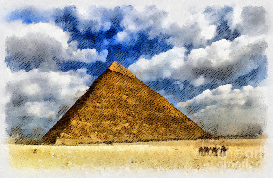 Egyptian pyramid Digital Art by Sophie McAulay