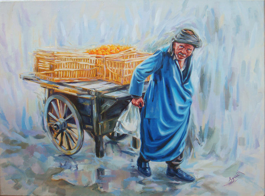 Egyptian Vendor Painting by Ahmed Bayomi