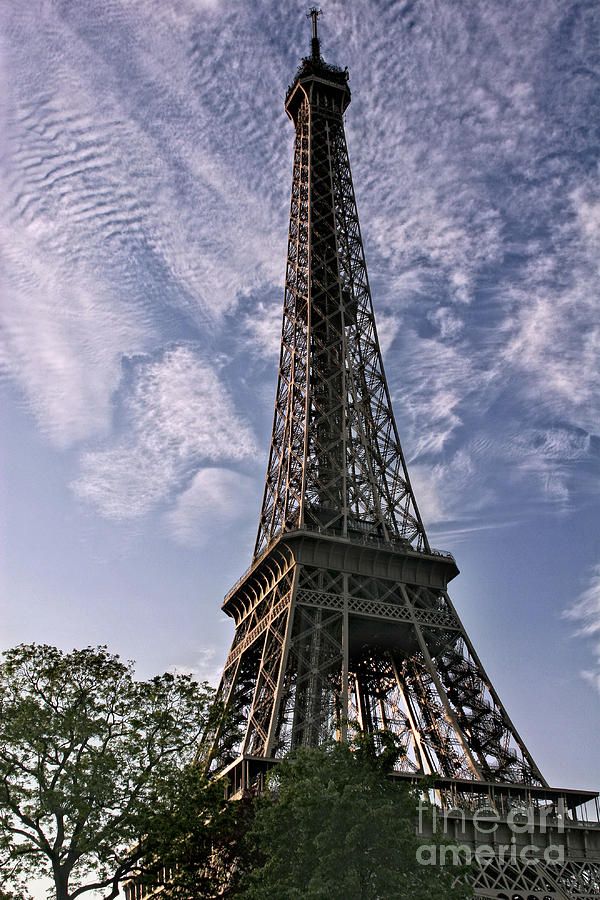 Eiffel and Clouds Photograph by Timothy Hacker