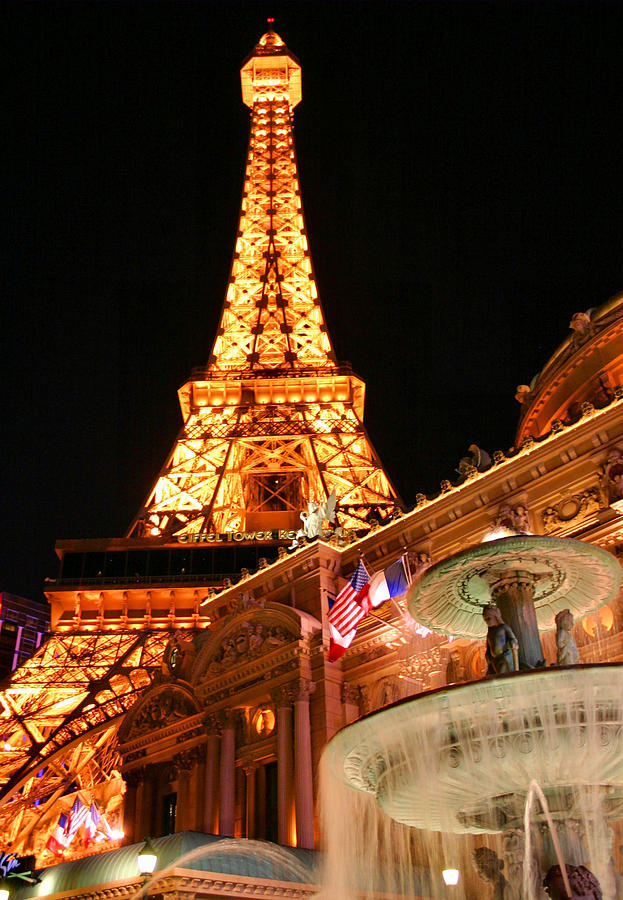 Eiffel at Night Photograph by Kristin Elmquist
