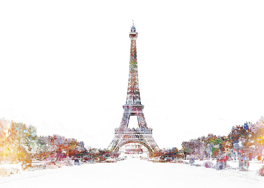 Eiffel Color Splash Digital Art by MGL Meiklejohn Graphics Licensing