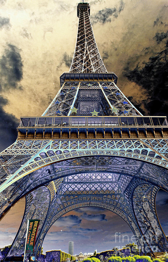 Eiffel Explode I Digital Filters  Photograph by Chuck Kuhn