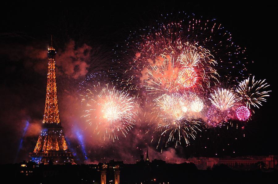 Eiffel Exploding on Bastille Day Photograph by Csilla Florida