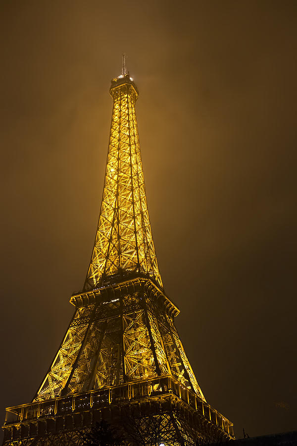 Eiffel in Misty Gold Photograph by Evie Carrier