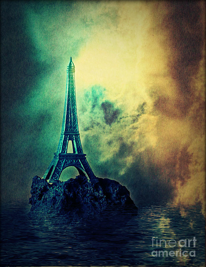 Eiffel Lighthouse Mixed Media by Binka Kirova