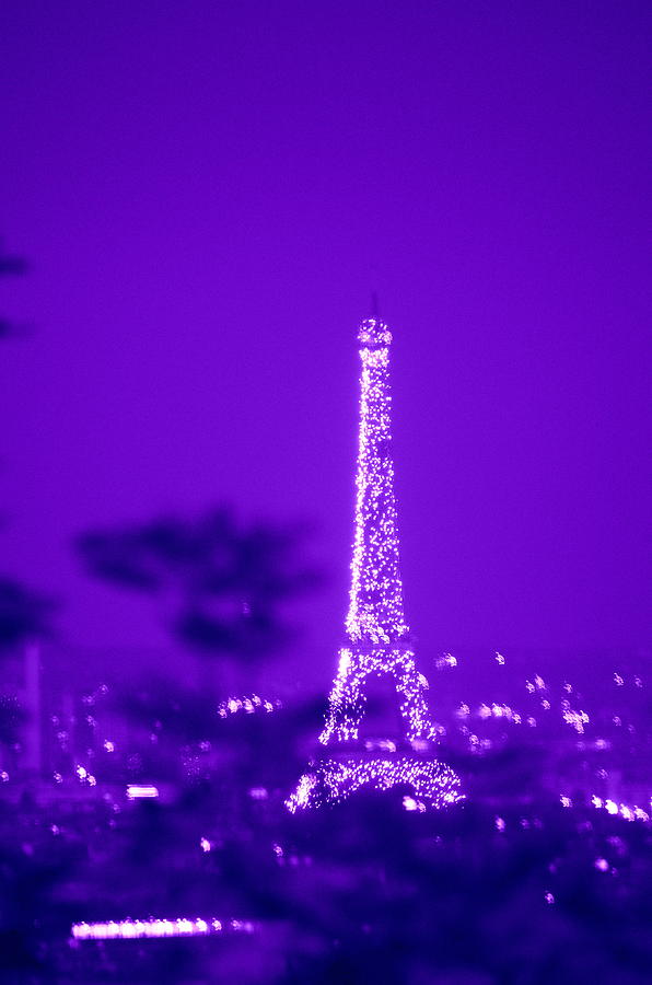 Paris Photograph - Eiffel Tour Midnight Lights  by Riad Art