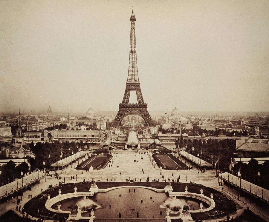 Eiffel Tower and Champ de Mars 1889 Photograph by Bill Cannon