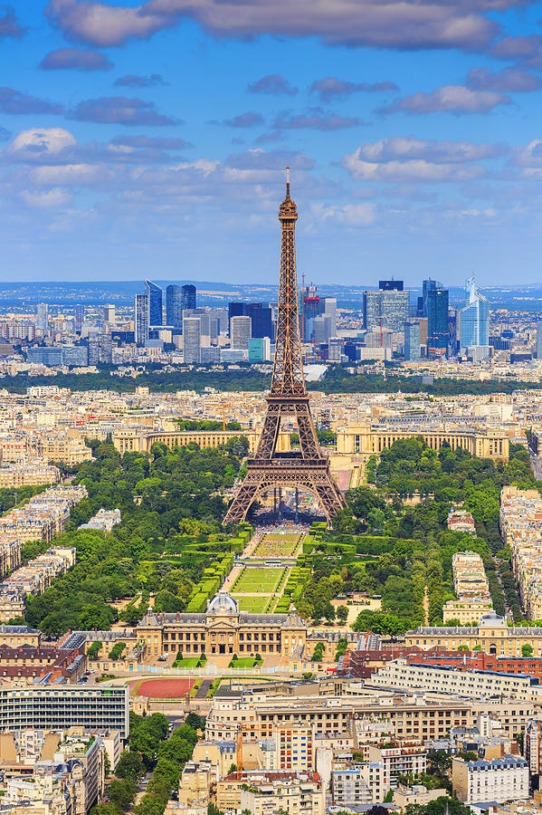 Eiffel Tower And Paris Skyline Photograph by Pawel Libera