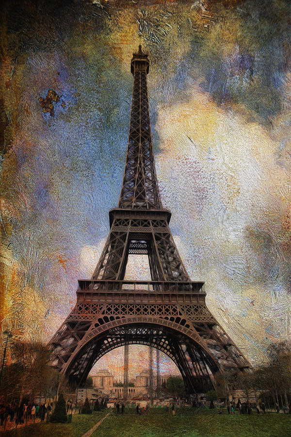 Eiffel Tower as oil Photograph by James Bethanis