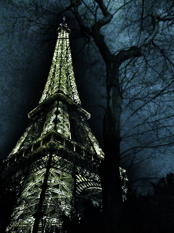 Eiffel Tower at Moonlight Photograph by Marianna Mills