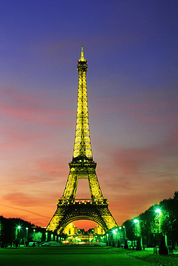 Eiffel Tower At Night Photograph by Alain Evrard - Fine Art America